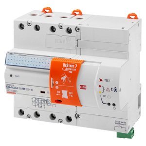 Gewiss Restart autotest pro - Beépített túláramvédelem nélküli áram-védőkapcsolóval - 2 pólusú - 25 A típus: b[ir] Idn=0,03 A 230 V AC - 7 modulos - EN 50022 termékfotó