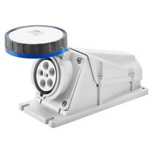 Gewiss 90° felületre szerelhető csatl. -aljzat - IP67 - 3P+N+E 125A 200-250V 50/60HZ - Kék - 9H - Csavaros vezetékbekötésű termékfotó
