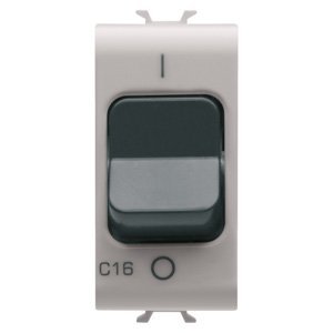 Gewiss Kismegszakító - C karakterisztika - 1P 16A 230 V AC - 1 modulos - Szatén bézs - CHORUSMART termékfotó