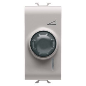 Gewiss Elektronikus szabályozógomb váltókapcsolóval - 230 V AC 50/60Hz - Rezisztív 100-500W / induktív 100-500VA - 1 modulos - Szatén bézs - CHORUSMART termékfotó