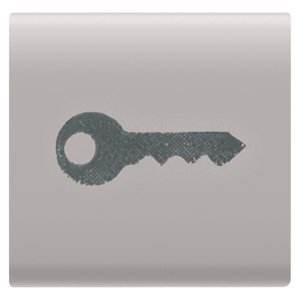 Gewiss Cserélhető kapcsológomb - 22X22MM - Kulcs szimbólummal - Szatén bézs - CHORUSMART