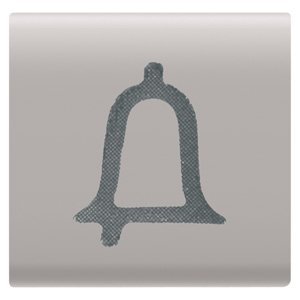 Gewiss Cserélhető kapcsológomb - 22X22MM - Csengő szimbólummal - Szatén bézs - CHORUSMART