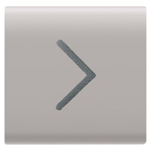 Gewiss Cserélhető kapcsológomb - 22X22MM - Vízszintes nyíl szimbólummal - Szatén bézs - CHORUSMART