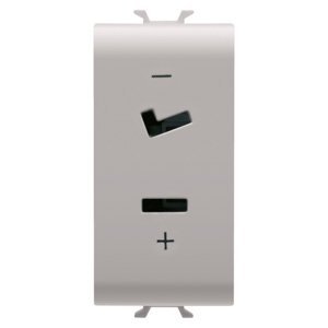 Gewiss SELV csatlakozó-aljzat - 2P 6A 24V polarizált - 1 modulos - Szatén bézs - CHORUSMART termékfotó
