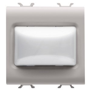 Gewiss Domború jelzőlámpa - 12V AC/DC / 230 V AC 50/60 hz - Opál - 2 modulos - Szatén bézs - CHORUSMART termékfotó