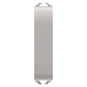 Gewiss Nyomógomb 1P 250V AC - NO 10A - Jelzőfényezhető - 1/2 modulos - Szatén bézs - CHORUSMART