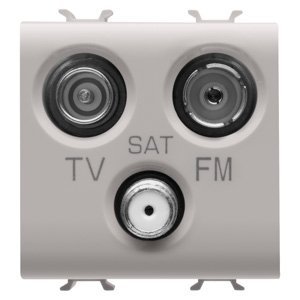 Gewiss Tv-fm-sat csatlakozó-aljzat - Végzáró - 2 modulos - Szatén bézs - CHORUSMART termékfotó