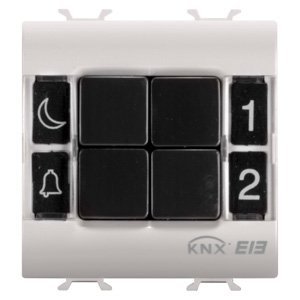Gewiss Nyomógomb panel - Knx - 4 csatorna - 2 modulos - Bézs - CHORUSMART