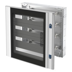 Gewiss Cvx elosztótábla 160I - Süllyesztett - 600x800x105 - 120(24x5) M- IP40 - 2 zárral ellátott üvegajtóval - Szürke RAL7035 termékfotó
