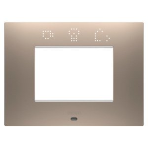 Gewiss Ego smart díszítőkeret - Festett technopolimer - 3 modulos - Halvány bronz - CHORUSMART termékfotó