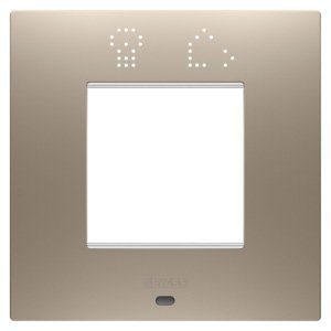 Gewiss Ego smart international díszítőkeret - Festett technopolimer - 2 modulos - Halvány bronz - CHORUSMART termékfotó