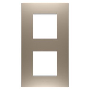 Gewiss Ego international díszítőkeret - Festett technopolimer - 2+2 modulos - Függőleges - Halvány bronz - CHORUSMART termékfotó