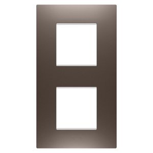 Gewiss Ego international díszítőkeret - Festett technopolimer - 2+2 modulos - Függőleges - Árnyékbarna - CHORUSMART termékfotó