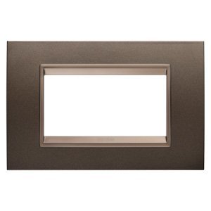 Gewiss Lux díszítőkeret - Fém - 4 modulos - Bronzbarna - Matt sötét bronz színű belső kerettel - CHORUSMART termékfotó