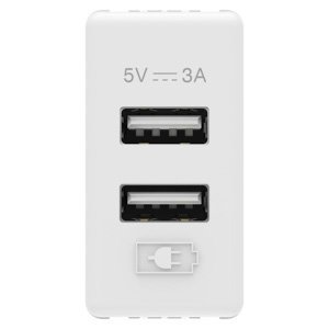 Gewiss Usb töltő - A+a típus - 3A - Fehér - System