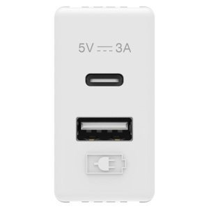 Gewiss Usb töltő - A+c típus - 3A - Fehér - System