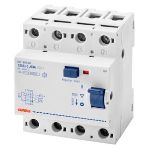 Gewiss Residual current circuit breaker - Idp - 4P 125A type a[s] instantaneous Idn=0,3A - 4 modules