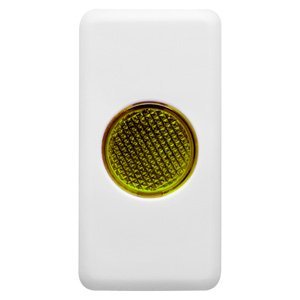 Gewiss Szimpla jelzőlámpa - 12/24/250V - Sárga - 1 modul - System white