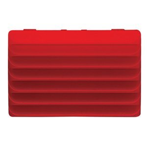 Gewiss Lépcső megvilágító lámpa sima búrával - 12/24V - Piros - 3 modul - System white