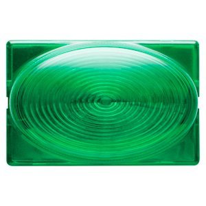 Gewiss Lépcső megvilágító lámpa domború búrával - 12/24V - Zöld - 3 modul - System white