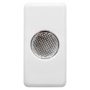 Gewiss Szimpla jelzőlámpa - 12/24/250V - Átlátszó - 1 modul - System white