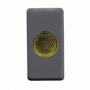 Gewiss Szimpla jelzőlámpa - 12/24/250V - Sárga - 1 modul - System black