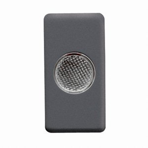 Gewiss Szimpla jelzőlámpa - 12/24/250V - Átlátszó - 1 modul - System black