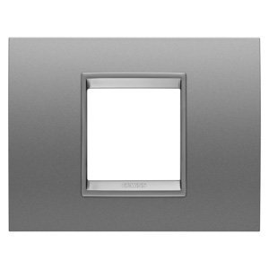 Gewiss Lux díszítőkeret - Fém - 2 modulos - Egyszínű aluminium - CHORUSMART termékfotó