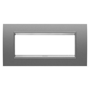 Gewiss Lux díszítőkeret - Fém - 6 modulos - Egyszínű aluminium - CHORUSMART termékfotó