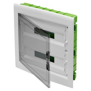 Gewiss Elosztószekr. - Green wall - Mobil ÉS gipszkarton falakhoz - Füstszínű ablakpanellel ÉS kihúzható kerettel - 36 (18X2) MIP40 termékfotó