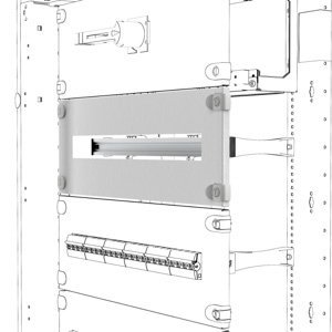 Gewiss Ablakos panel - Din sínnel - Qdx - 35 modulos - 850X200MM