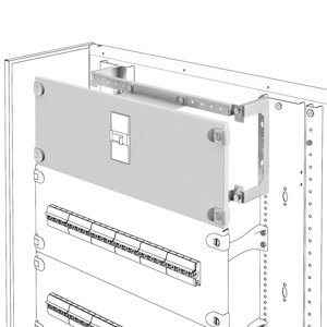 Gewiss Szerelőkészlet kompakt megszakítók szerelőlapra szereléséhez - Vízszintes - Fix változat - MSX/M 160c - 600x200MM