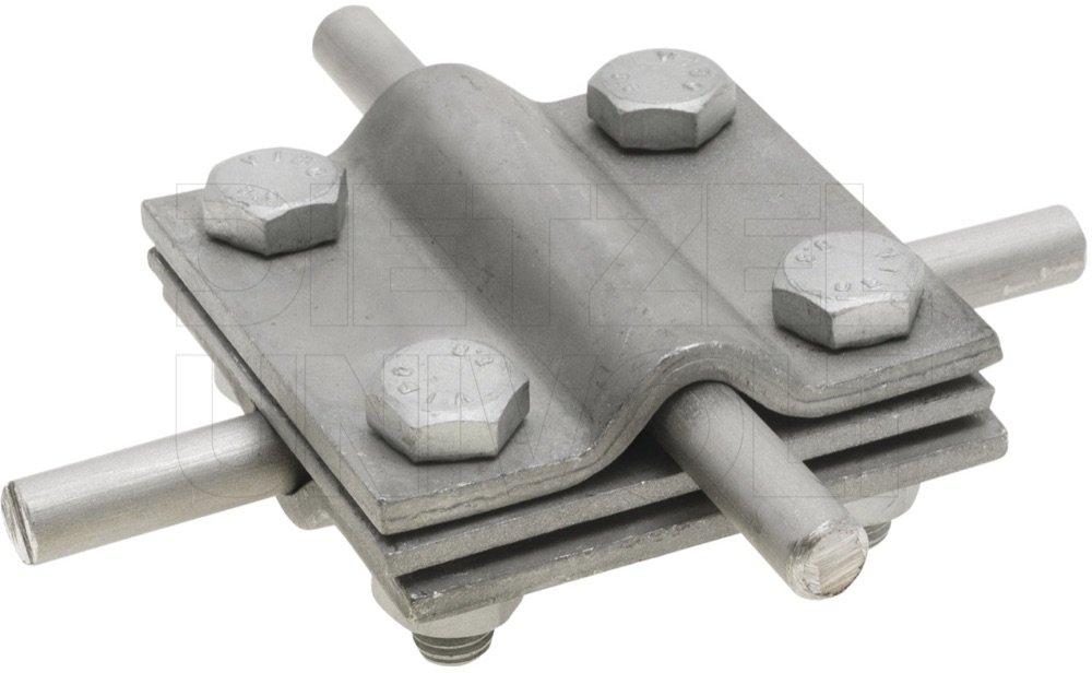 Univolt KK8-10/8-10fvM8/3RÉSZ Keresztkötés, 8-10/8-10 mm, tüzih., M8/3részes, 60x60mm