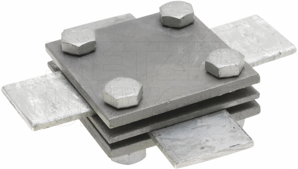 Univolt KK30/30fvM8/3RÉSZ Keresztkötés, 30/30 mm, tüzih., M8/3részes, 60x60mm