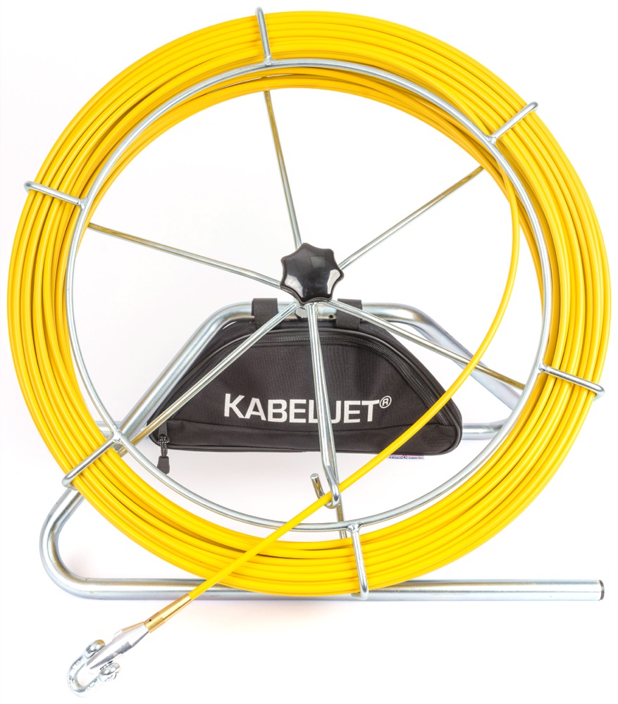Univolt KJ  80 KABELJET  80m  (103506) Kábelbehúzó, 80m/7,2mm üvegszálas, horganyz.acélcsö állvány, tartozékok