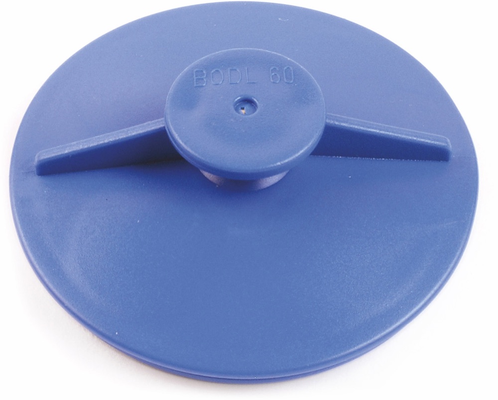 Univolt BODL 60 Alaplap betondobozok, 60mm, M5 menetes betét csillárakasztóhoz, kék