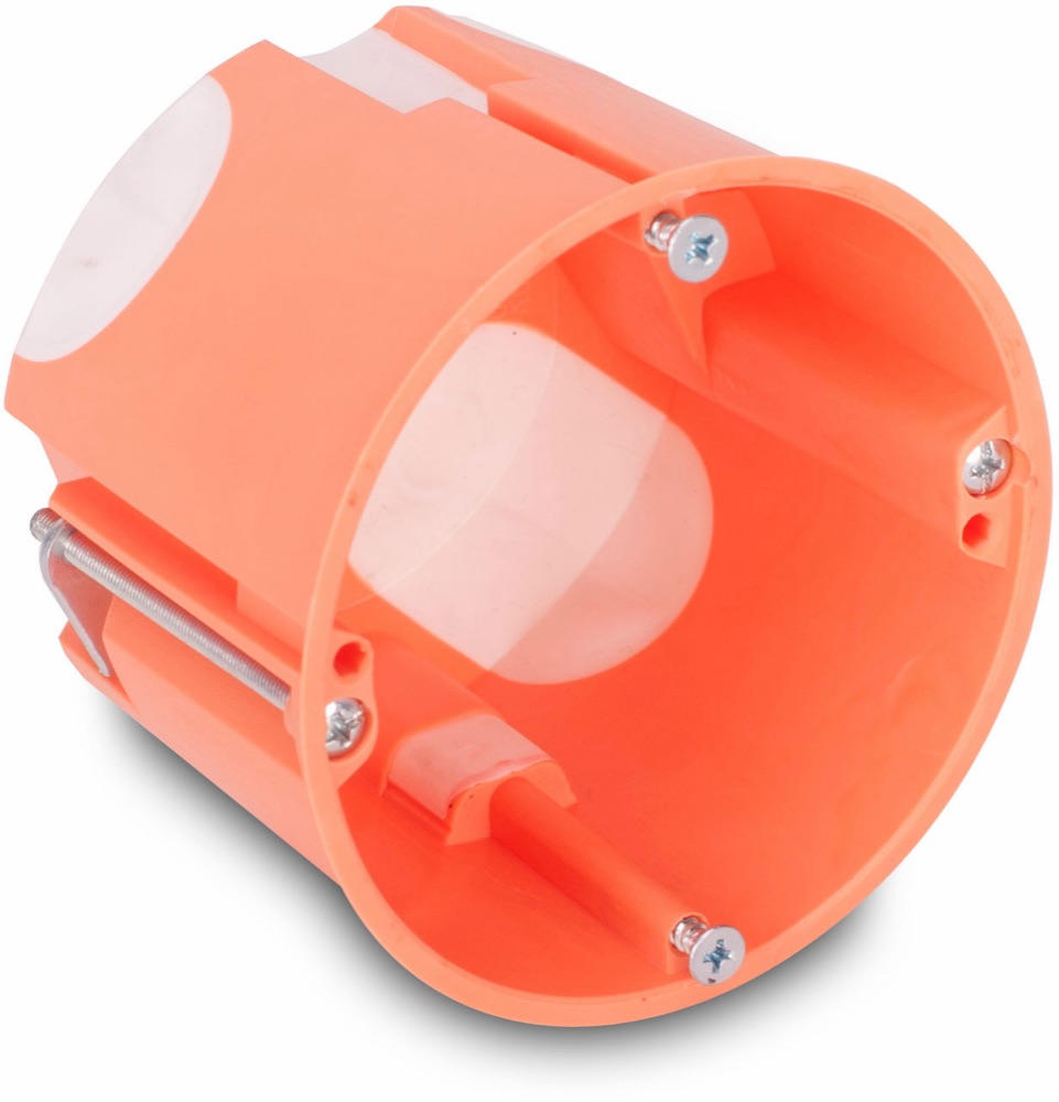 Univolt HWADW  65 Gipszkarton doboz, átm.65 mm, mély.60 mm, szélálló, narancssárga