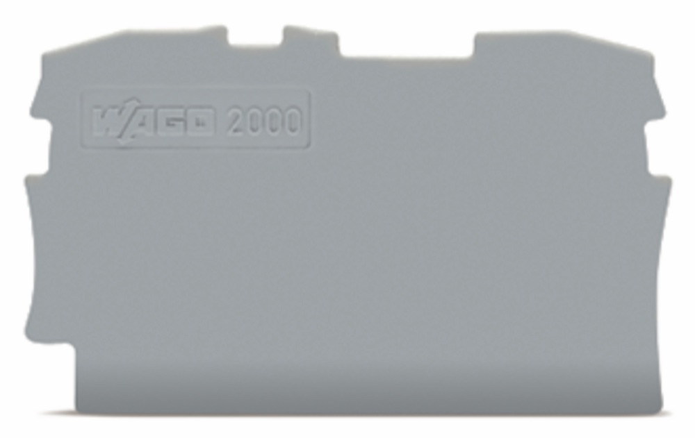 WAGO 2000-1291 véglap, szürke