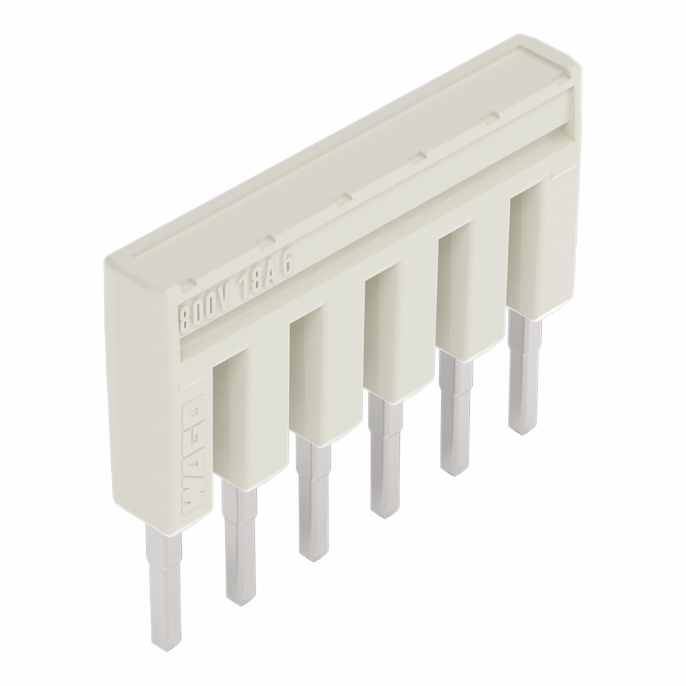 WAGO 2001-406 Dugaszolható áthidaló szigetelt 6irányú, világosszürke