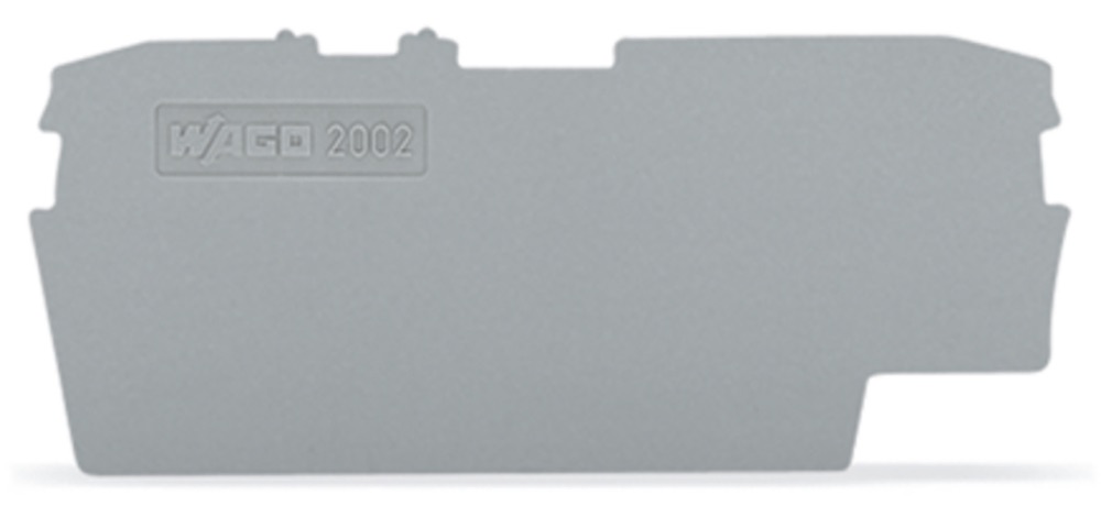 WAGO 2002-1691 Vég- és válaszlap 1mm vastag, szürke