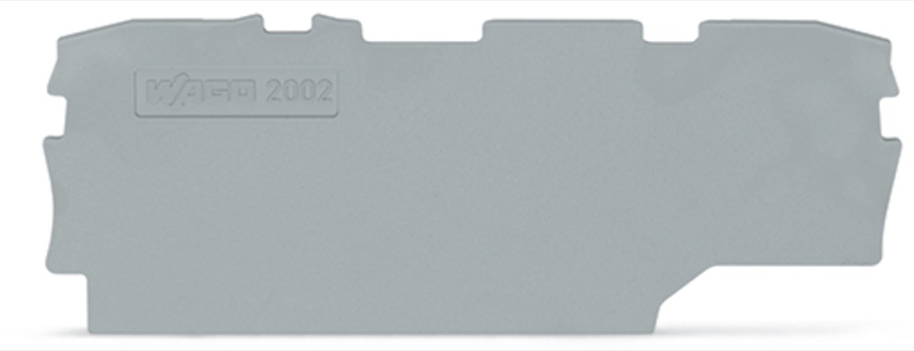 WAGO 2002-1991 Vég- és válaszlap 1mm vastag, szürke