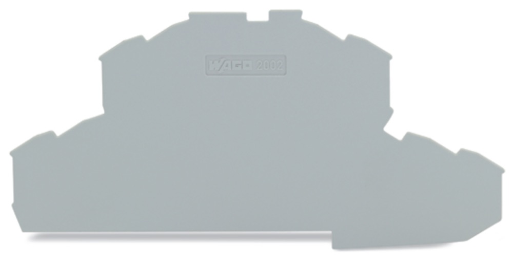 WAGO 2002-2491 Vég- és válaszlap 0,8mm vastag, szürke
