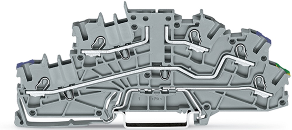 WAGO 2003-6661 Installációs sorkapocs 4 -mm2 dugaszolható késes érintkező nélkül, szürke