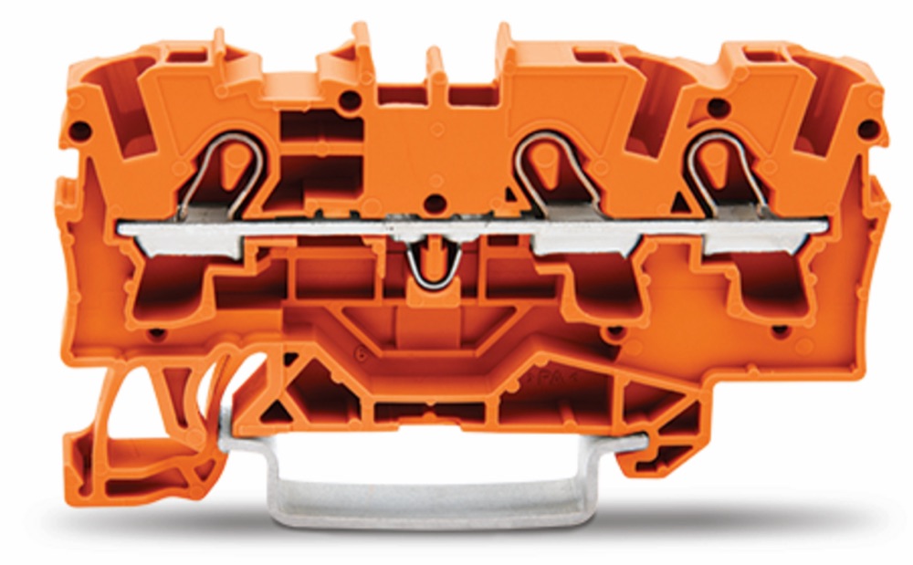 WAGO 2004-1302 3 vezetékes átmenő sorkapocs 4 -mm2, narancssárga