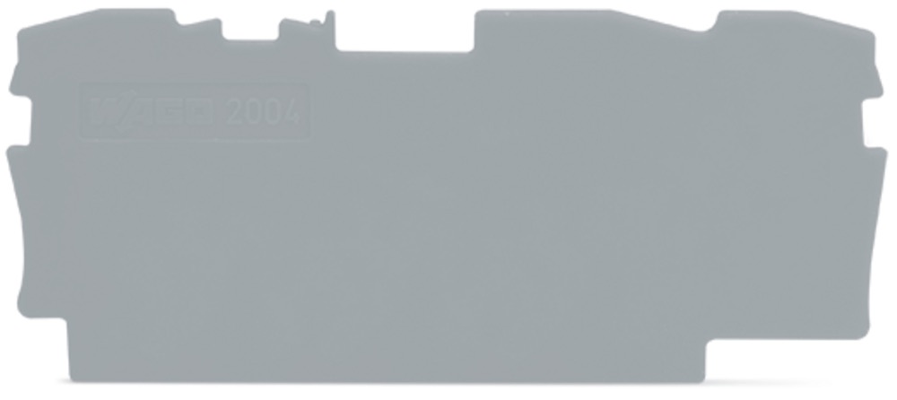 Vég- és válaszlap; 1 mm vastag,szürke,  Wago,   2004-1391