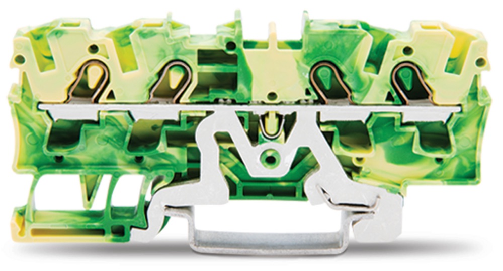 WAGO 2004-1407 4 vezetékes földelő sorkapocs 4 -mm2, zöld-sárga