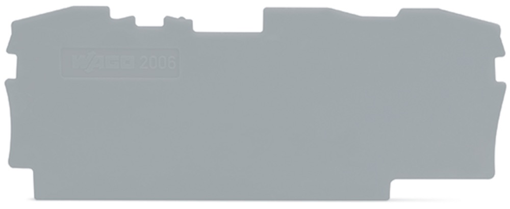 WAGO 2006-1391 Vég- és válaszlap; 1 mm vastag; szürke