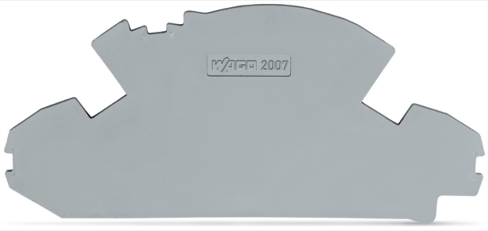 WAGO 2007-8891 Vég- és válaszlap 1,5mm vastag plombálási lehetőség nélkül, szürke