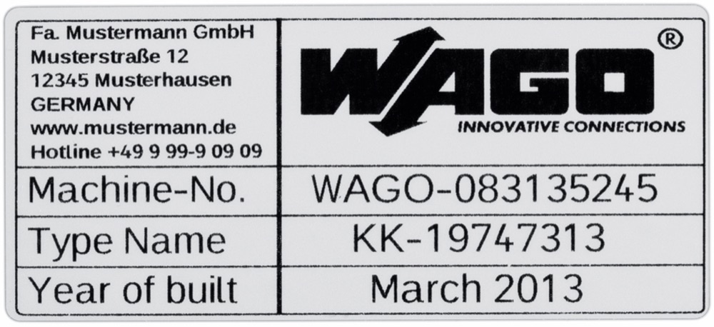 WAGO 210-804  44x99mm címke 500db/tekercs