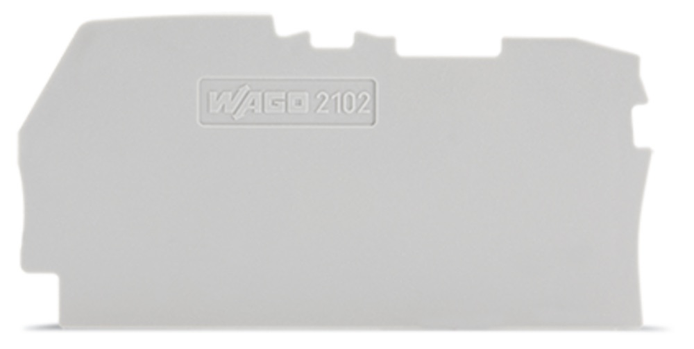 WAGO 2102-1291 Vég- és válaszlap 0,8mm vastag, szürke termékfotó